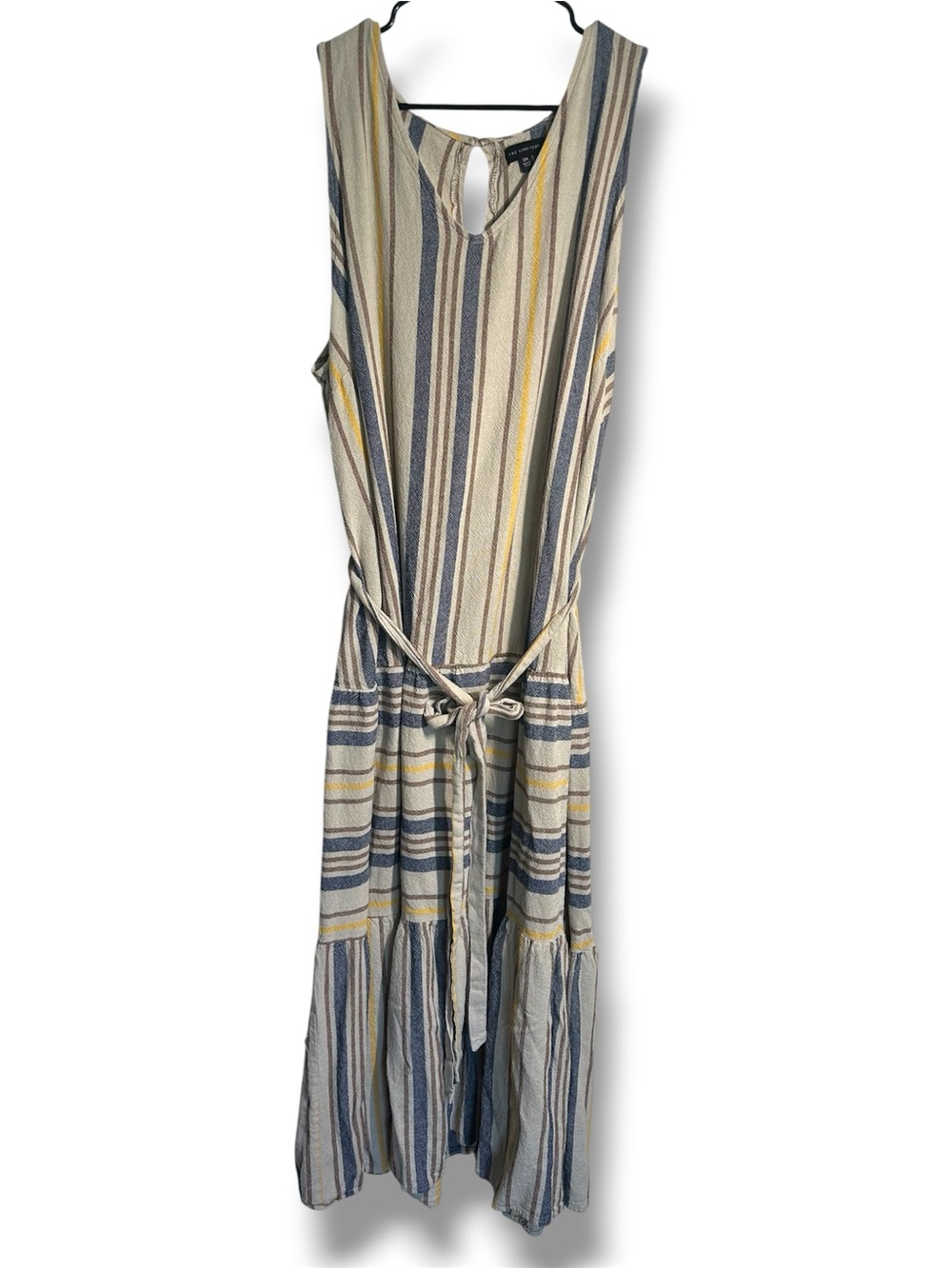 The Limited Striped Linen Maxi Dress 2X